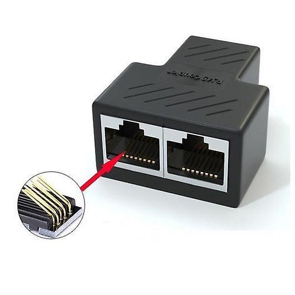 2 kpl RJ45-jakajaliittimet Adapteri 1-2 Ethernet-jakaja Kytkin Kaksoispistorasia HUB-liitäntä Kosketus Modulaarinen pistoke Yhdistä verkko LAN Internet C