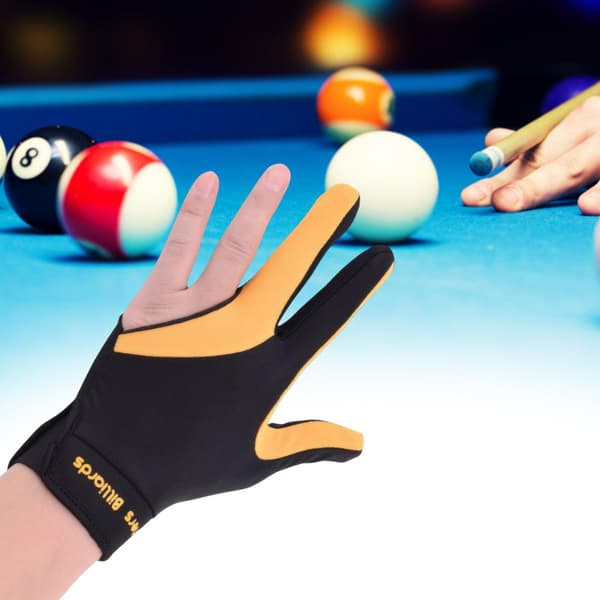 [LCS]1/2/3 Venstrehånds Snooker Billardhandske Gave Lavet af Elastisk Gul Sort 1 Pc Yellow Black