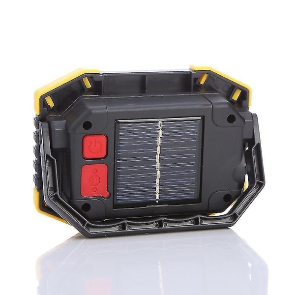 'Den bästa' 80000lm solenergi LED arbetslampa USB-laddning ficklampa campinglampa ljus 889 (Gul