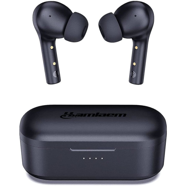 Hamlaem Bluetooth 5.2 Hörlurar, Trådlösa In-Ear Hörlurar med Black