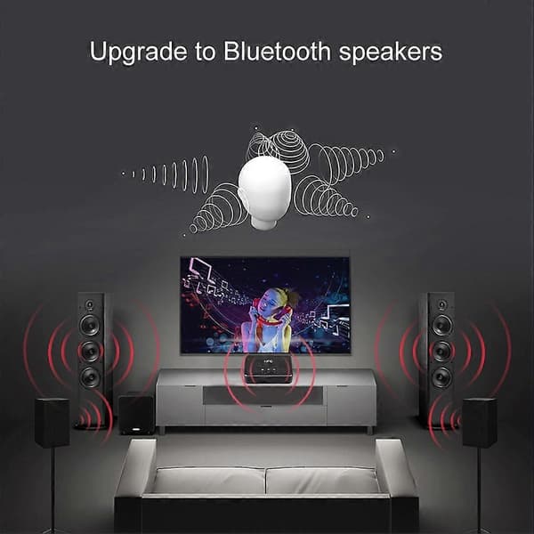 Bluetooth 5.0-mottaker med NFC 3,5 mm jack 2RCA USB HiFi stereolydadaptermottaker for PC bilhøyttalerforsterker