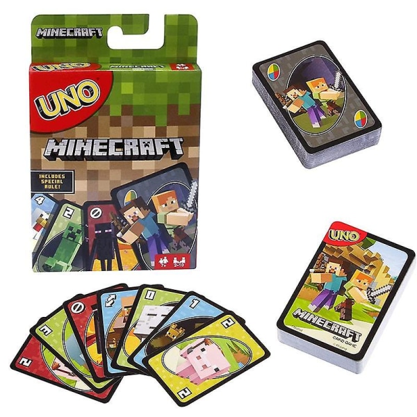 Minecraft Uno kortspel Underhållningsbrädspel för familjen