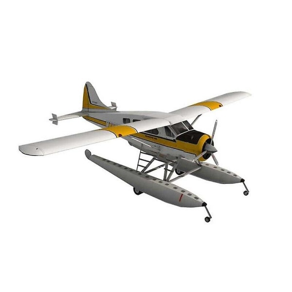 DIY 1:32 45 cm DHC 2 Beaver Sjöflygplan Montera Handarbete 3D-pusselspel Barnleksak|flygplan Pappersmodell
