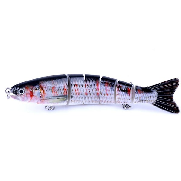 1 stk 12,7 cm 6-leddet Saltvandsfiskelokker Agnfisk Kunstig Fisk Minnow Ørred Swimbaits 2