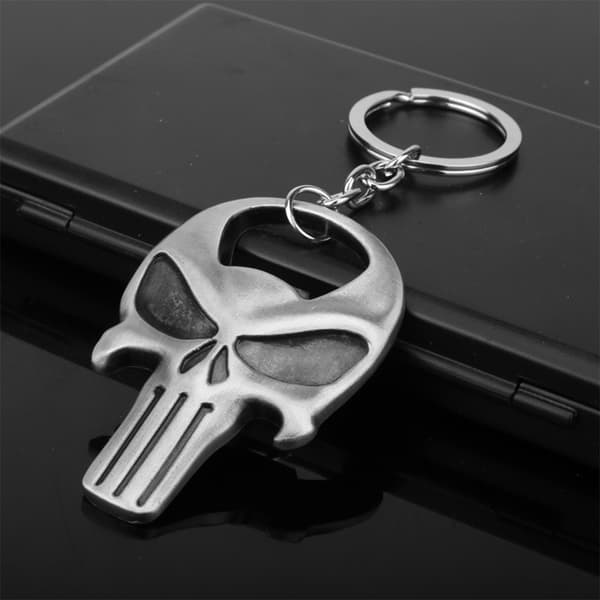 [LCS]Skull Flaskeåbner Nøglering i Legering Praktisk Ornament Vedhæng