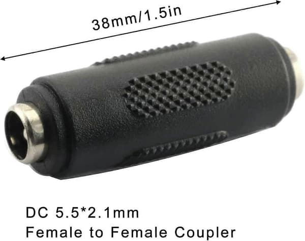 [LCS] 3 kpl DC 5,5x2,1 mm naaras-naaras-virtapistoke, naaras-naaras-liitinsovitin CCTV:lle