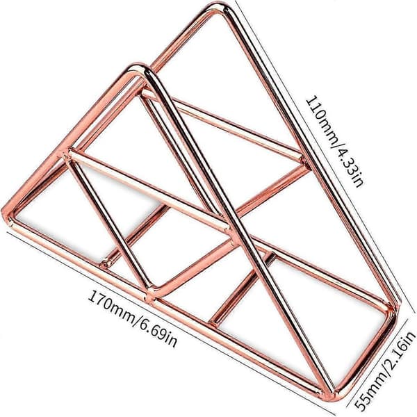 servietholder, trekantet servietholder i rustfrit stål, servietholder til spisebord i metal