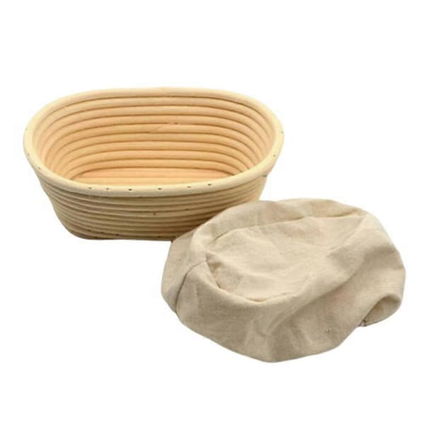 Oval Brød Hævekurv - 17x12x6cm
