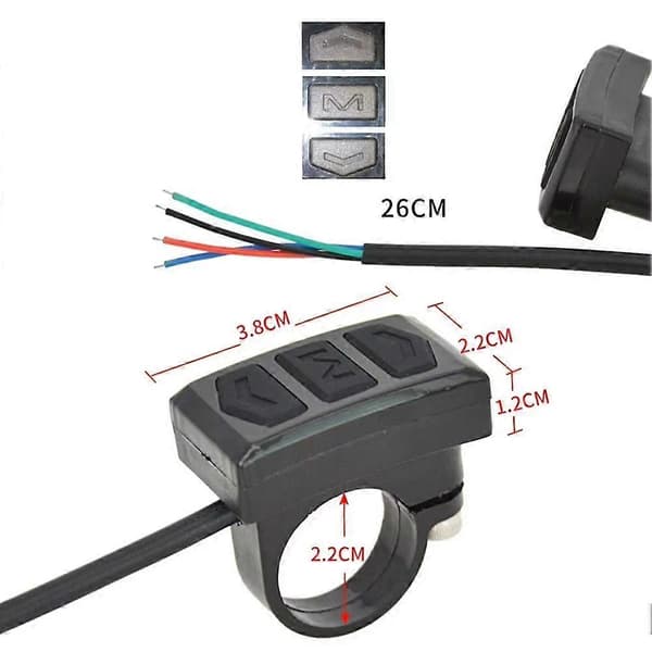 [LCS]Elcykelbrytare Kontrollknapp Styrfäste Delad Mätare Knappar för LCD-mätare E-cykeltillbehör As Shown