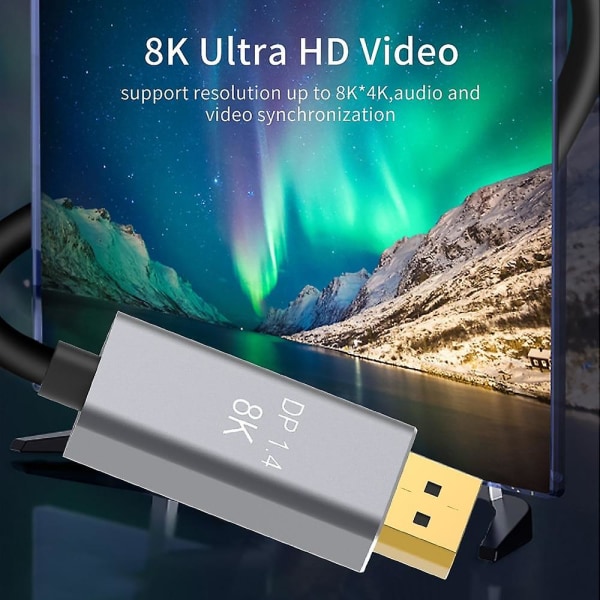 USB C - DP1.4 PD -latauskaapelisovitin, 2 tilaa saatavilla, laajenna näyttöä 1.4 Mac Pro -kannettavalle|