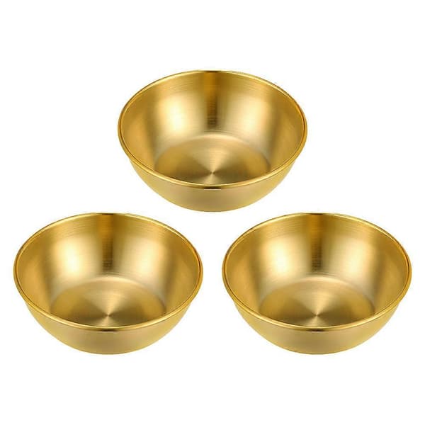 Funktionel dyppeskål i rustfrit stål, tilføjer elegance til din borddækning Golden 8X8X2.5CM