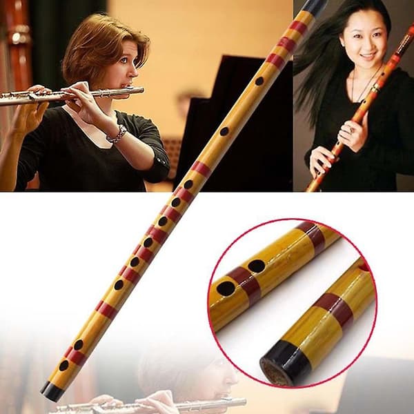 Professionell Flöjt Bambu Musikinstrument Handgjord Kompatibel med Nybörjarstudenter
