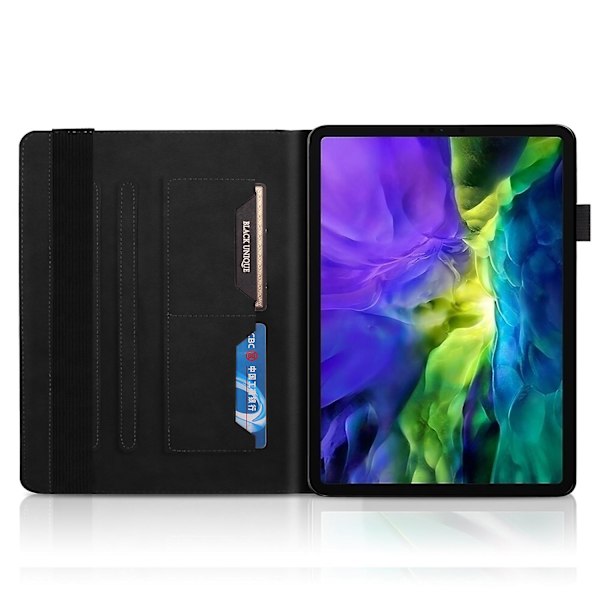 Præget PU læder tablet cover til Apple Ipad Pro 11 tommer 2020 black