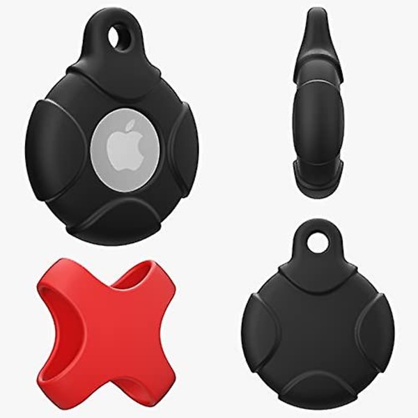 4-pak silikoneetui til Apple AirTag med nøglering