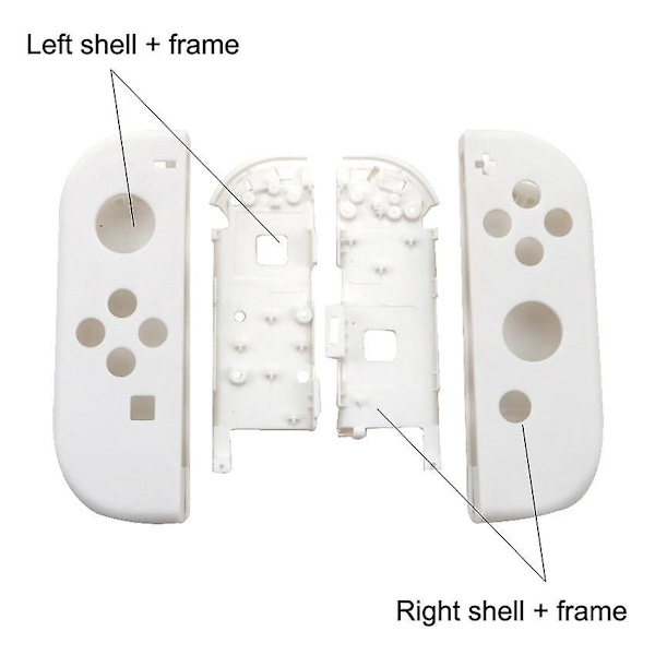 Yuxi plast vänster höger hölje skal ersättning Kompatibel med Nintend Switch NS NX Joy Con JoyCon handkontroll skyddsfodral Red