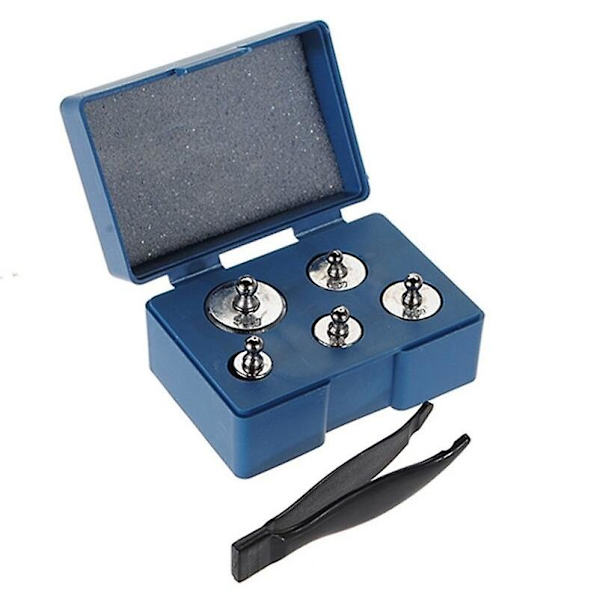 5 st Kalibreringsvikter Set 5 Till 50 Gram Med Pincett T