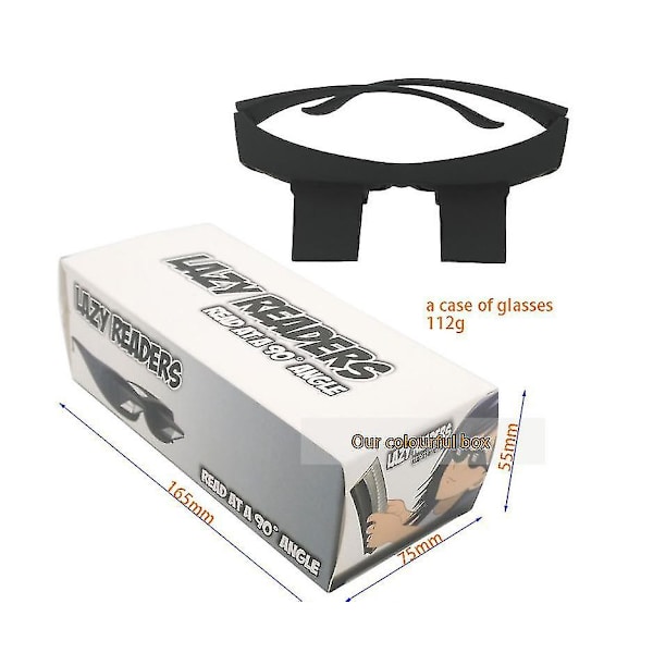 Lazy Glasses För Läsning Titta På TV Ligga Ner 90 Graders Glasögon Spegel S