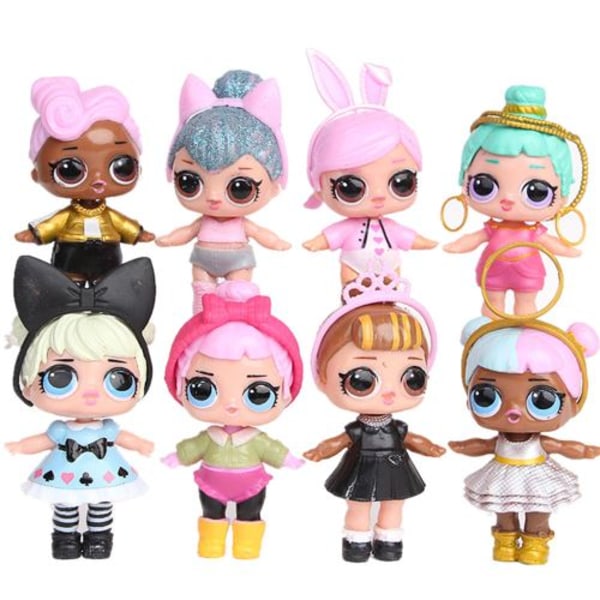 Ett set med 8 LoL SURPRISE DOLL Överrasknings Jul Mystery Leksak