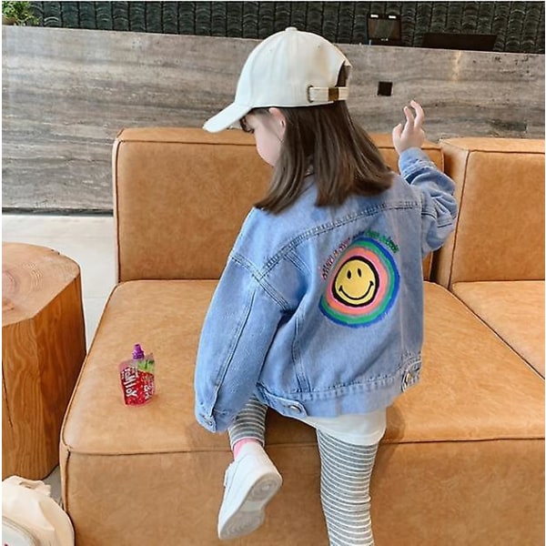 Flickkläder Höst Nya Baby Utländsk Stil Jeansjacka size110