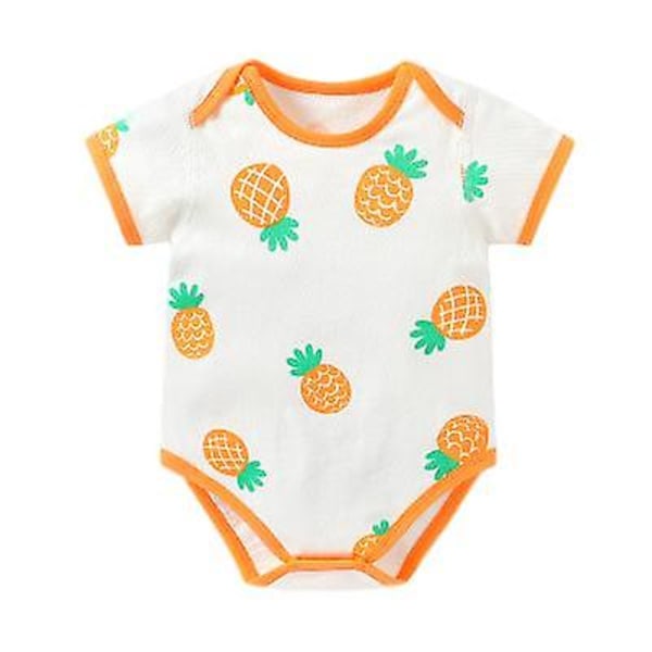 Baby kortärmad benlös bodysuit pineapple full printing 73cm