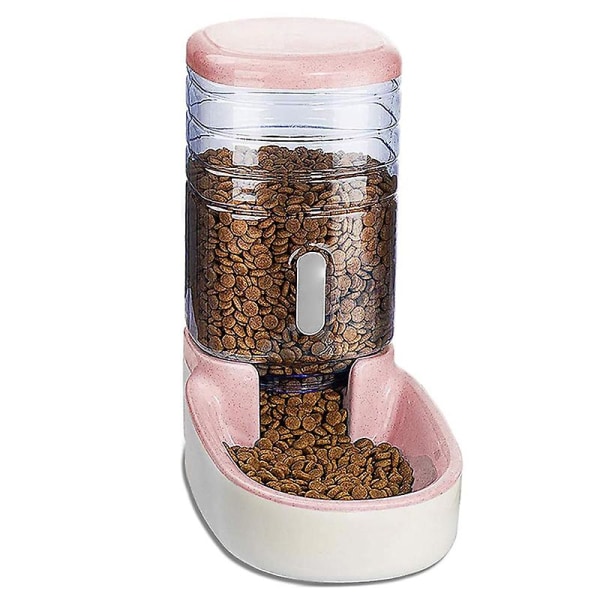 Kæledyr Katte Hunde Automatisk Vanddispenser 3,8 L Eller Foderautomat Kæledyr Automatisk Foderautomat Feeding Machine Pink