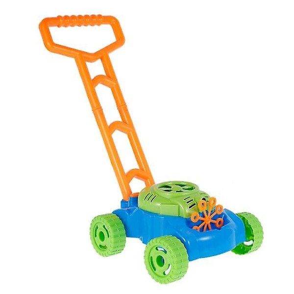 Barn Handtryck Bubbelbil Bubbelgräsklippare Utomhusleksak Walker Tryck Bubbelmaskin