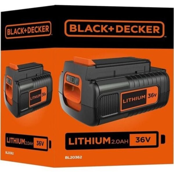 36V 2Ah lithiumbatteri, kompatibelt med alle 36V BLACK+DECKER værktøjer, ingen memory-effekt, lav selvafladning, praktisk, kompakt og alsidig