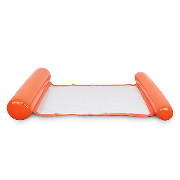 Uppblåsbar Vattenhängmatta Flytande Säng Loungestol Drifter Pool Strand Flytmadrass För Vuxna Orange