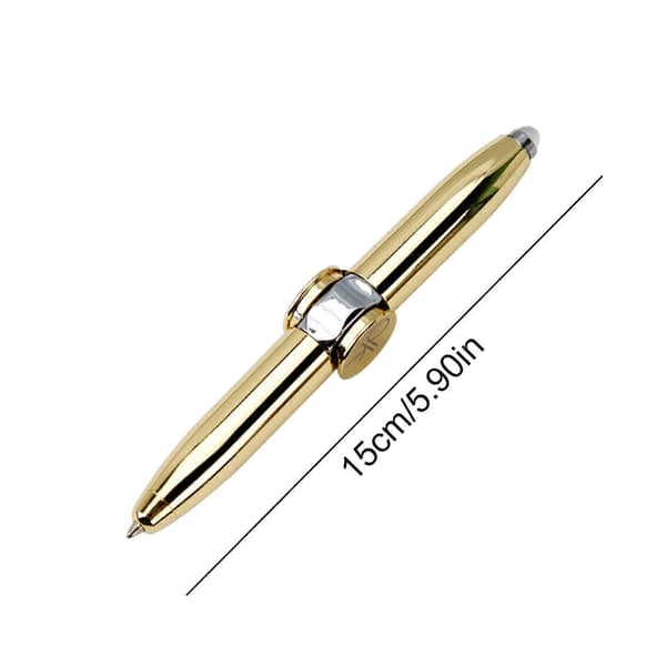 Fidget Spinning Pen for ADHD Stress Reducer Thinking Ballpoint Pen Gift Pen, Rask levering Gold