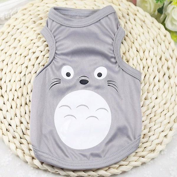 Muodikas lemmikkikissan asu kesäksi, kissan liivi hupulla, mukavat asut, kissan vaatteet Vest-totoro M
