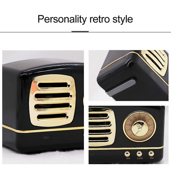 Retro Langaton Bluetooth-yhteensopiva Kaiutin Vintage Mini Stereokaiutin Green