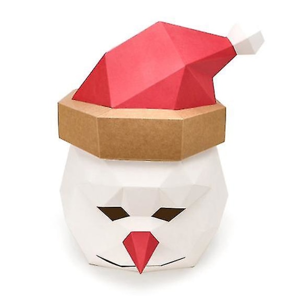 Christmas Paper Model Mask, 3d Papercraft Art Diy Handmade type5