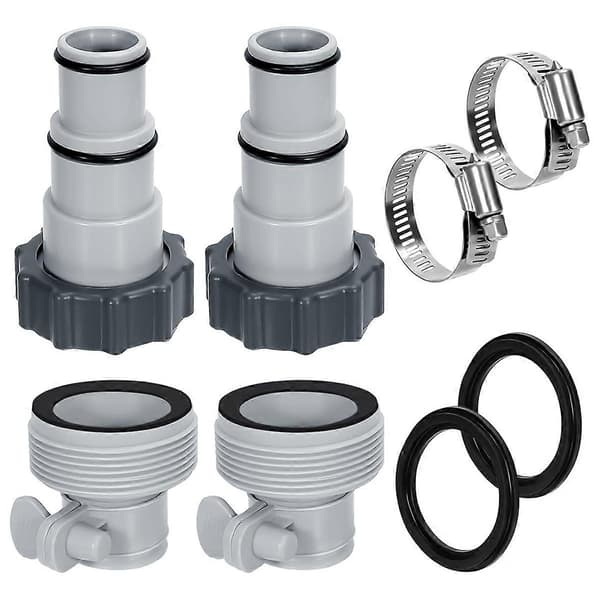 Poolslangsadapter-kit, 2 typer av poolpumpsslangkopplingar As Shown