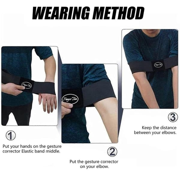 [LCS]Golf Swing Strap træningsredskab til golfsvingjustering for korrekt justering og sving Black