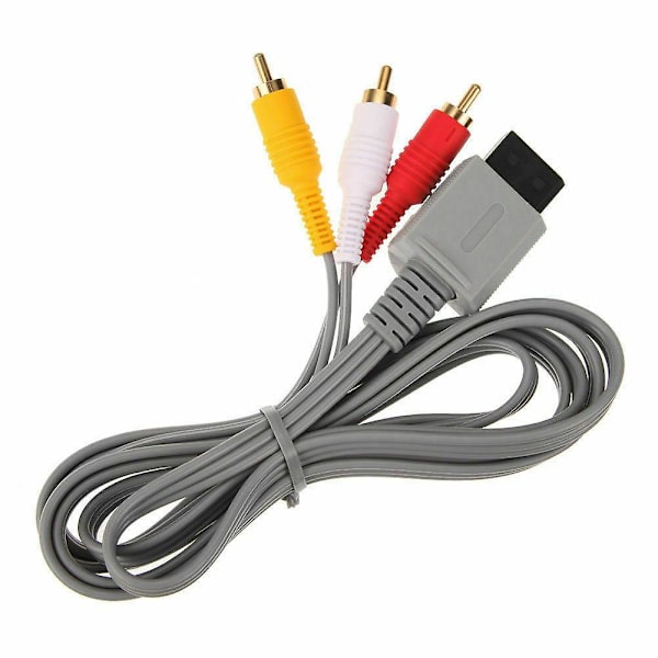 Audio Video AV Komposiitti 3 Rca Kaapeli Nintendo Wii / Wii U Uusi Us Myyjä