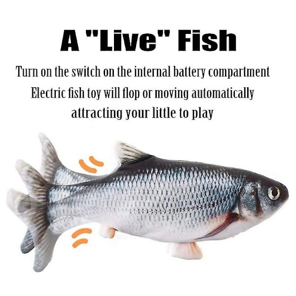 Børn Dansende Fisk Legetøj USB Elektrisk Opladning Simulation Interaktiv Hoppende Bevægelig Floppy Fisk Børn A