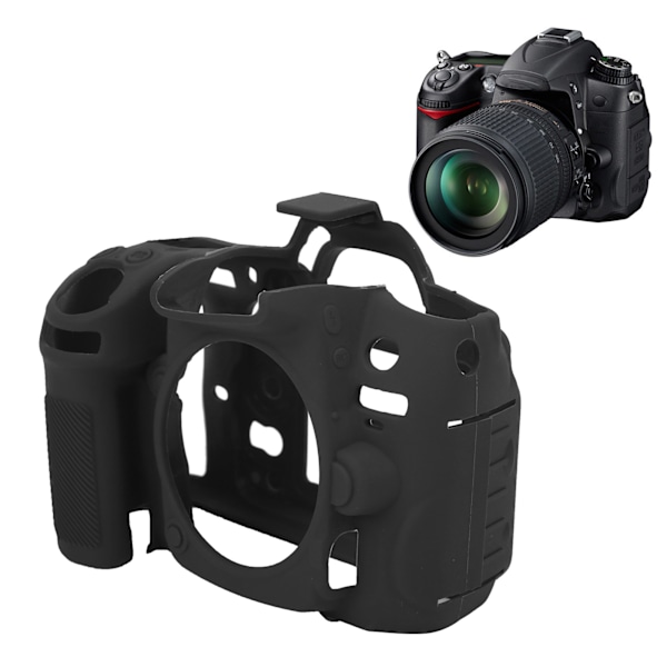 Kamerabeskyttelsesetui lavet af silikone, egnet Kompatibel med Nikon D7000 kamera, tilbehør, sort