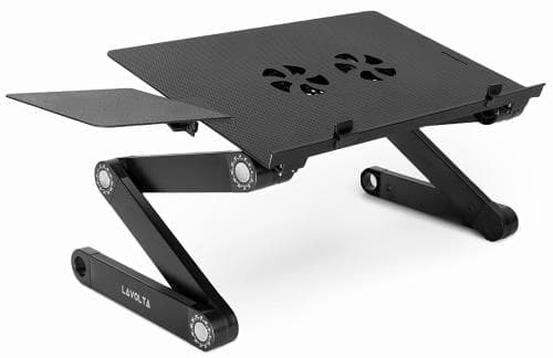 [LCS] Sammenleggbart vippebordstativ kompatibelt med PC Laptop Cooler - 2x Vifte