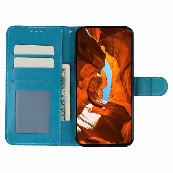 TKdaddy For Honor X5c Plus Etui PU Læder Flip Pung Telefoncover med Rem Blå