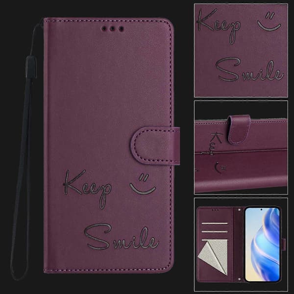 [LCS]Läderfodral kompatibelt med Motorola Moto E14 Violet