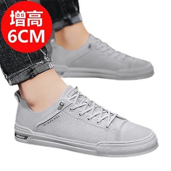 Tunna sneakers som andas för män Matchande casual trendiga skor light gray increase 40