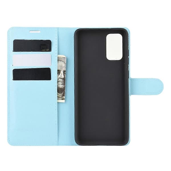 [LCS] Magnetisk lær Litchi Skin-deksel til Samsung Galaxy S20 FE 4G FE 5G S20 Lite S20 FE 2022 - Svart Multicolor Blue