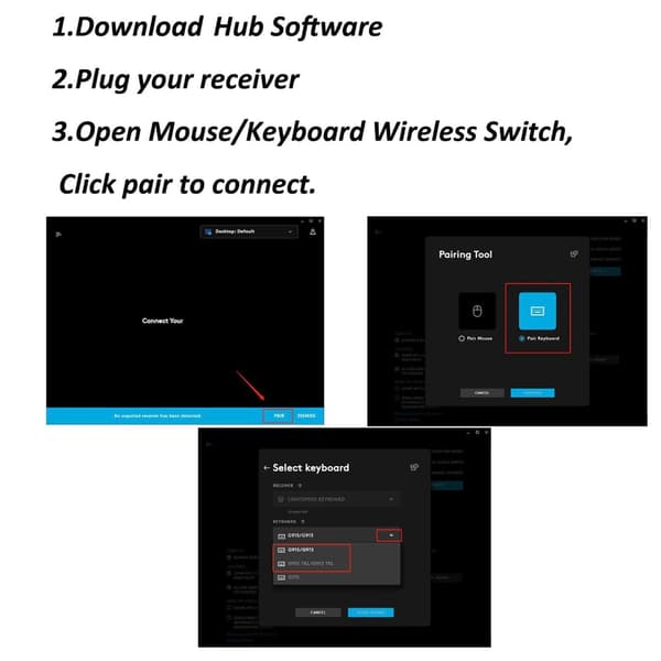 [LCS] USB Dongle Signalmodtageradapter til G915 Gaming Tastaturer