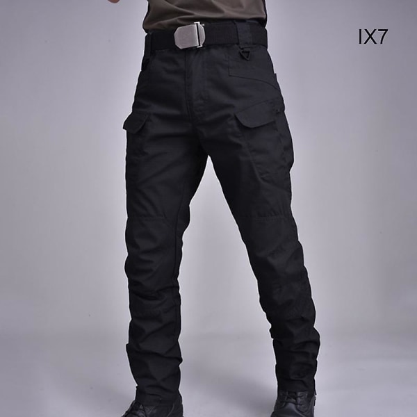 Ix7 Men Slim Rak Special Forces Combat Army Fans Arbetskläder Arbetskläder Träning Andningsbyxor Khaki Gray