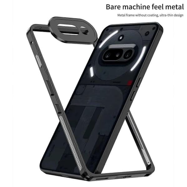 For Nothing Phone (3a) Bumperdeksler Metallramme Varmeavledende Deksel med Linsebeskytter Silver Silver