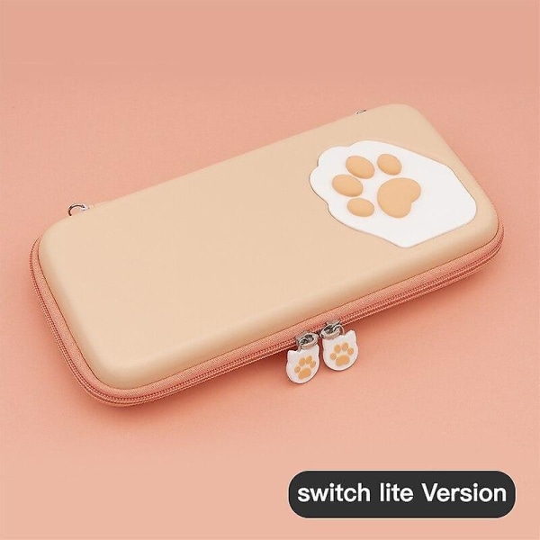 Söt kattklo förvaringsväska för Nintendo Switch, bärbar förvaringsväska hårt skal för Nintend Switch Lite, konsolskydd Orange for lite
