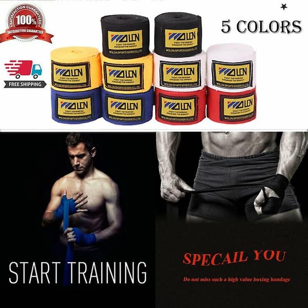 [LCS]2st/förpackning Boxningshandlindor MMA Muay Thai Kickboxningshandlindor för träning Bandage 2,5 M längd 5cm bredd vit
