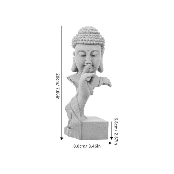 Buddha Staty Akvariedekoration för Akvarium Buddha Prydnad