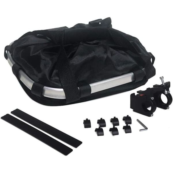 Removable Foldable Bicycle Basket for Dog Transport, with Adjustable Bicycle