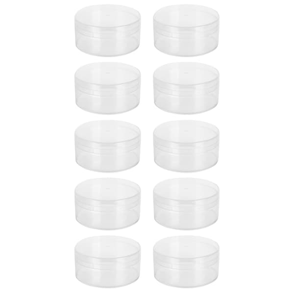 [LCS]10 stk. urdele perleopbevaringsboks plastik smykker hardware småting beholder sæt 8 cm